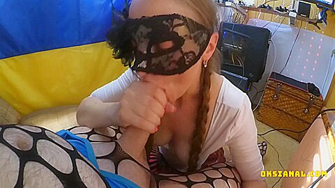 A Sweet Kiss After A Deep Blow Job. Long Braids Big Tits Tits Fuck