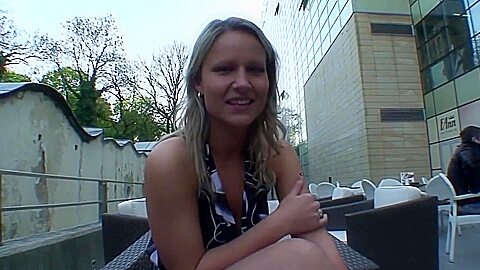 Sex In Pussy And Ass With Sexy Blonde On A Yellow Couch
