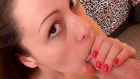 How She Smiles After Getting Her Face Covered In Cum!