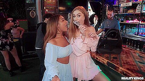 Public Lesbian Assfucking Pranksters Night Out Hot V