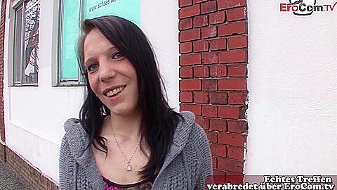 Normal German Girl Persuaded To Sex Casting On The Street