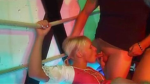 Cum-addicted German Blonde Fucked In Hot Threeway