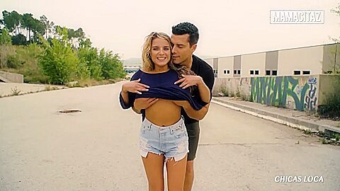 Crazy Blonde Fucked Outdoors By Big Dick Stranger - Sofi Goldfinger