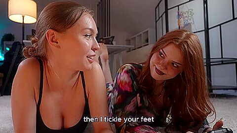 Gamer Girl - Damn,i Lost Again! Please Dont Tickle My Feet! Barefoot Tickling Challenge