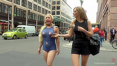 Busty Blonde Piece Of Filth Begs To Be Treated Like Trash April Fools Mona Wales And Celina Davis...