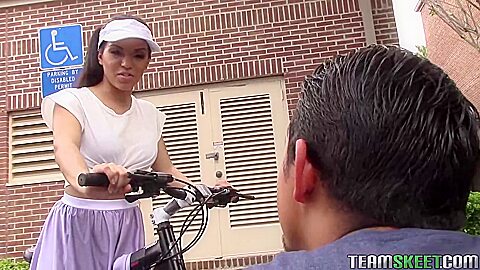 Itty-bitty Bicyclist With Emily Mena And Juan Largo