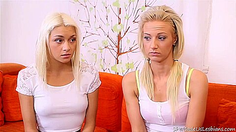 Naughty Mature Teacher Shows Two Blonde Teens Lesbian Pleasures...