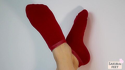 Sakurasfeet – She Knows How To Use Her Red Magic Socks