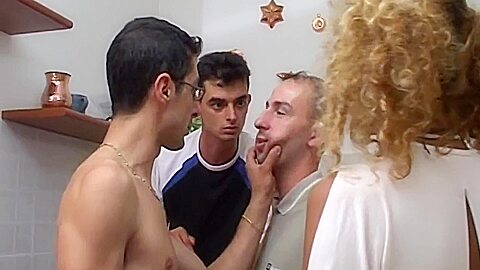 Beautiful Blonde Gets Fucked In A Threesome In An Amateur Scene Because Her Husband Lost In Poker And She Is Happy To E