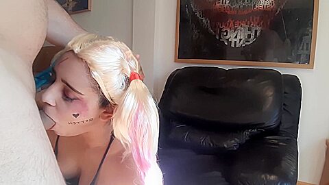 Harley Quinn Dances Masturbates Fucks Like Crazy And Sucks Cock