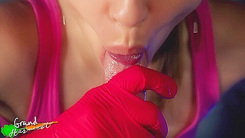 Close-up Pov Blowjob With Huge Cumshot, Exciting Cum Play And Oral Creampie