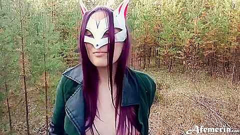 Girlfriend Sensual Sucking Dick And Doggy Fucking In The Wood