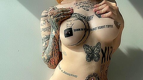 Tattooed teen Tenderly Masturbate In The Sunlight (18+)