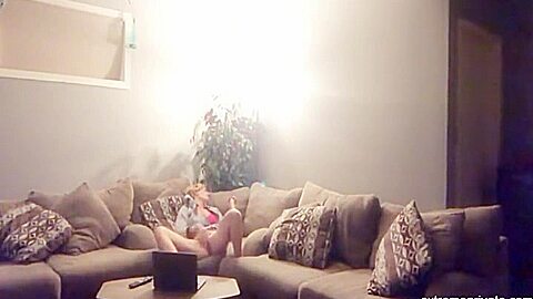 My Step sister Maturbates In Our Living Room