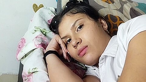I Invite My Stepsister To Watch A Movie So I Can Fuck Her And Cum On Her Ass