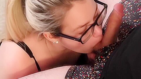 Blonde Gets 2 Cum Shots In Her Mouth