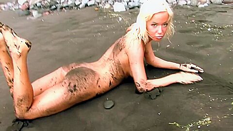 Natali In Dark Beach